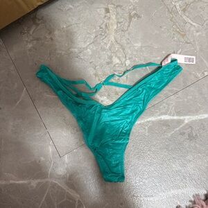 Victoria's Secret Teal Strappy Bikini Panty with Double Side Straps